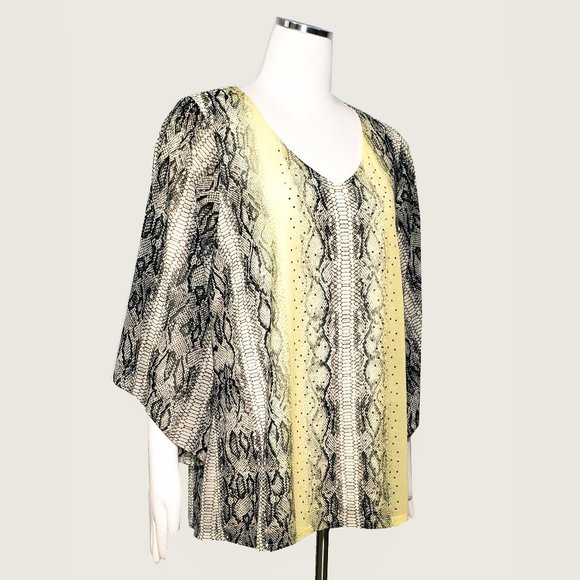 Alfani Beaded Print Top - Picture 4 of 8